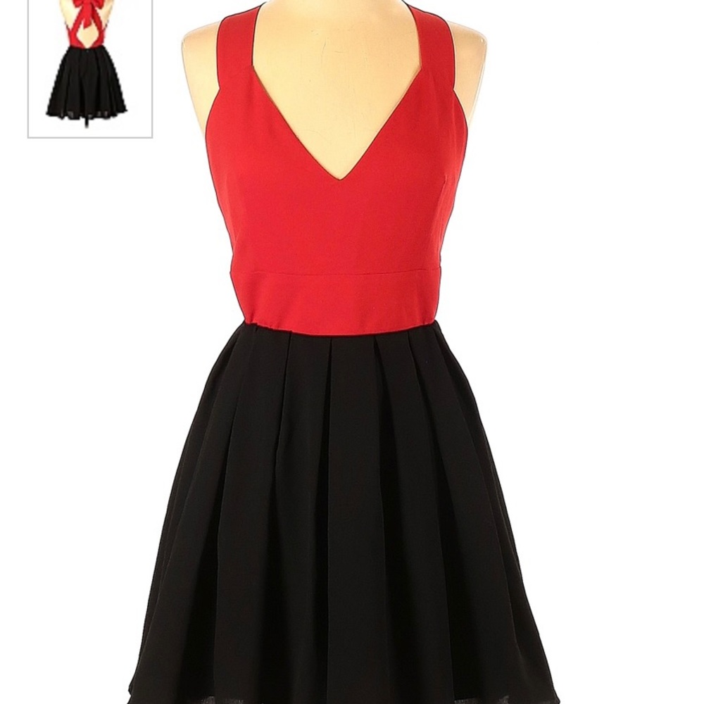 NWOT Jun & Ivy black and red cocktail dress (M)